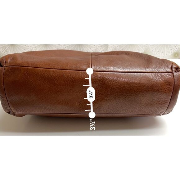 Coach Madison Phoebe cognac-colored pebbled leather shoulder bag - Picture 6 of 15